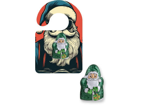 Product image Mini Schoko-Weihnachtsmänner vegan, ca. 7g, Flyer Mini Hänger bedrucken