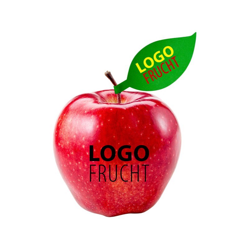 LogoFrucht Apfel rot + Apfelblatt Werbeartikel