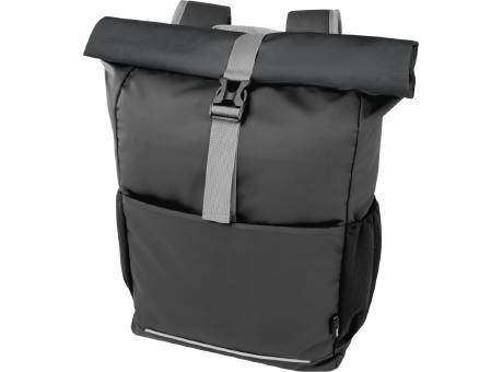 Aqua 15" wasserabweisende Fahrradtasche aus GRS Recyclingmaterial 20 L bedrucken