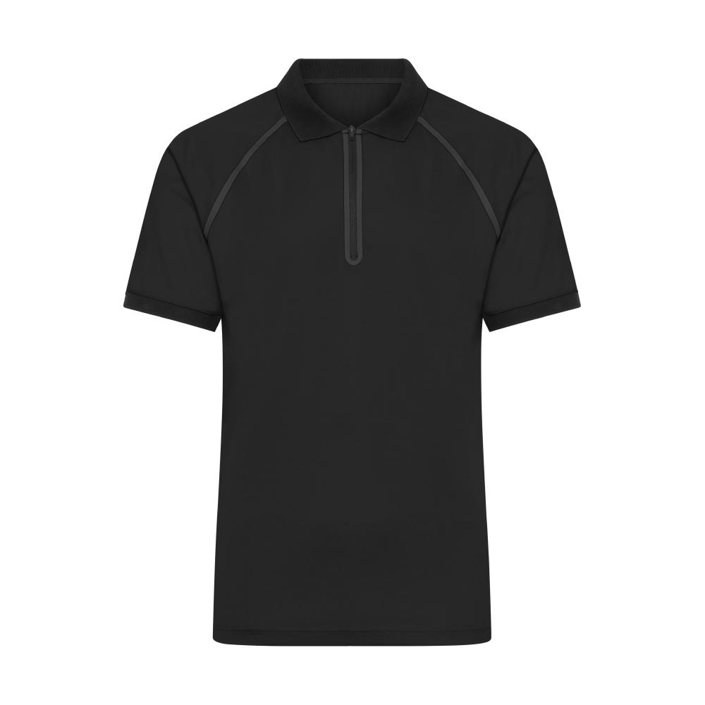 Men's Zip-Polo - Polo mit Reißverschluss aus Funktions-Polyester für Promotion, Sport und Freizeit Werbeartikel