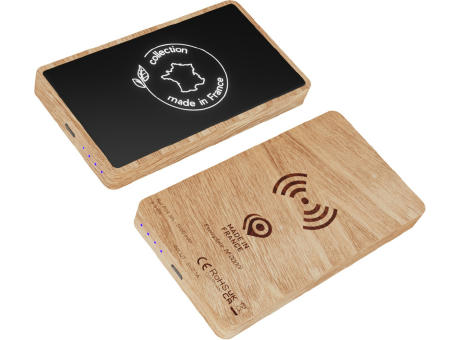 Product image SCX.design P34 kabellose Powerbank aus Holz 5000 mAh bedrucken