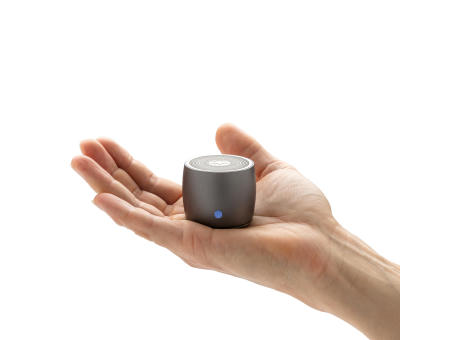 Swiss Peak 3W Basslautsprecher aus RCS recyceltem Aluminium Werbeartikel