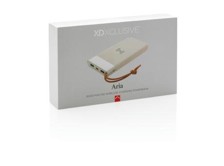 Aria 8.000 mAh 5W Wireless Charging Powerbank bedrucken