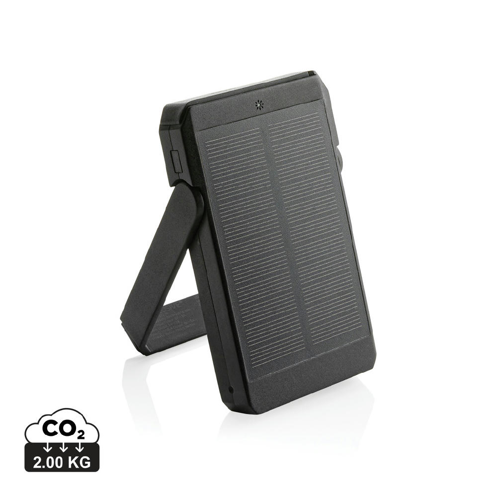 Product image Skywave 5000mah Solar Powerbank, 10W Wireless aus rPlastik Werbeartikel