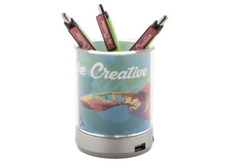 Stifteköcher mit USB Hub Tobi bedrucken