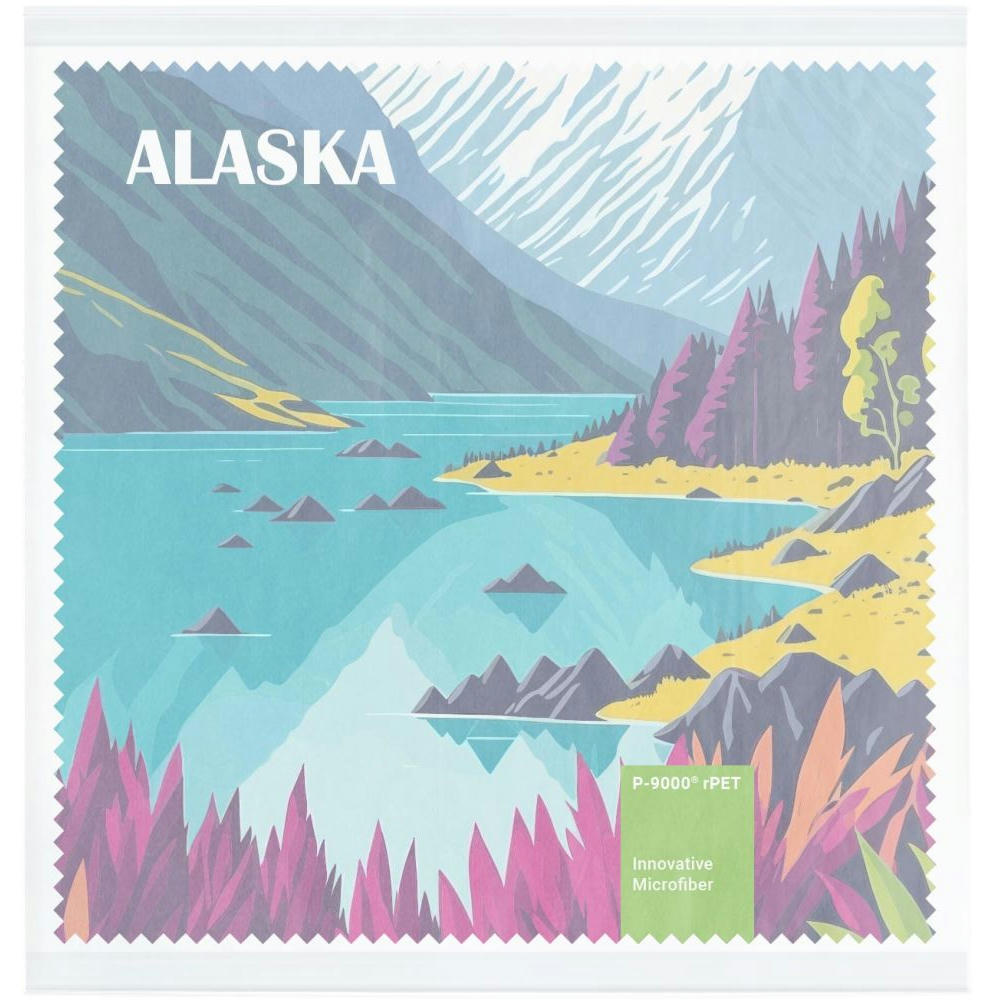 Product image POLYCLEAN rPET Brillenputztuch 18x18 cm im Pergaminbeutel, All-Inclusive-Paket Werbeartikel