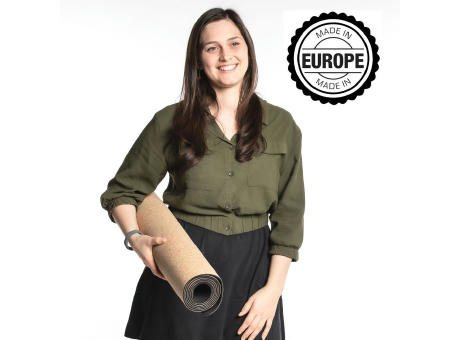 Product image Yogamatte Kork natur + EPDM - "Made in Europe" Werbeartikel