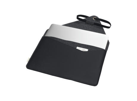 Recycled Felt & Apple Leather Laptop Sleeve 14" Werbeartikel