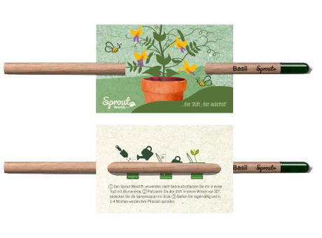 Product image SPROUT - Farbstift mit kleinem Ansteckkärtchen Werbeartikel