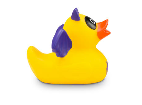 Werbeente Batduck Superheld gelb-lila Werbeartikel
