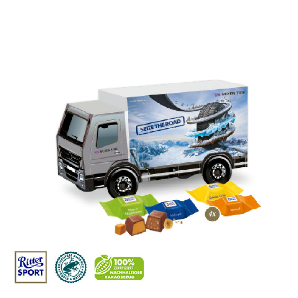 Product image 3D Präsent "LKW" mit Ritter SPORT Schokowürfel Werbeartikel