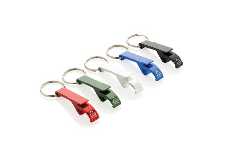 Flaschen- und Dosenöffner aus RCS recyceltem Aluminium bedrucken