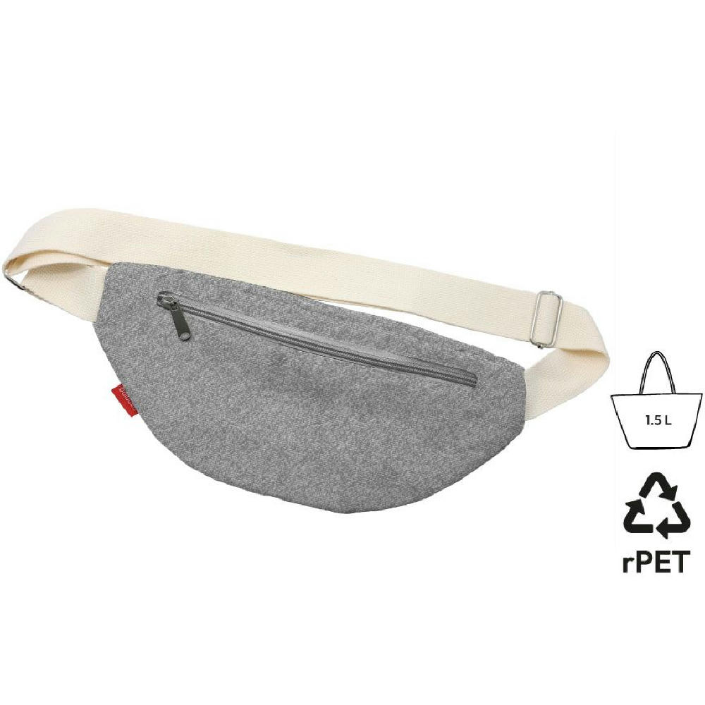 Product image Gürteltasche 'Malaga', meliertes Grau RPET Werbeartikel