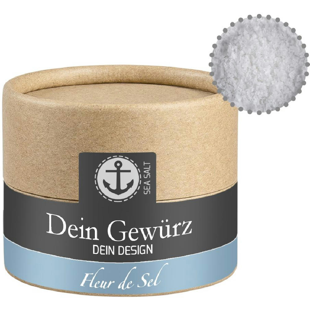 Product image Fleur de Sel, ca. 40g, Kraftpapierdose Mini Werbeartikel