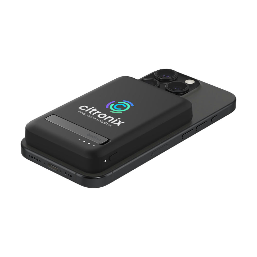 Belkin 5k Qi2 MagSafe PowerBank with Kickstand Werbeartikel