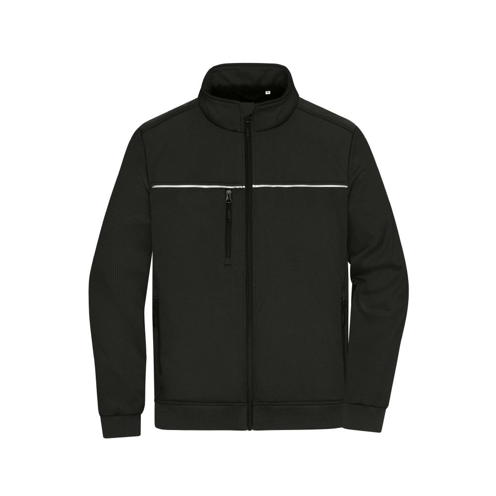 Hybrid Workwear Jacket - Robuste Jacke mit dezentem Druck im Materialmix Werbeartikel