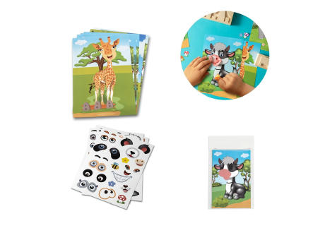 MADAGASCAR. Sticker-Set mit sechs Blättern Werbeartikel