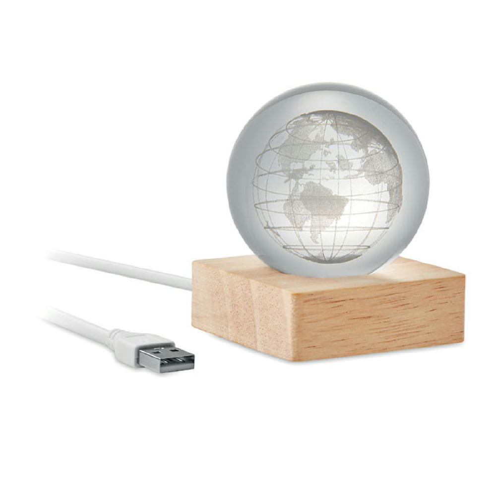 LED-Glaskugel Globus Werbeartikel