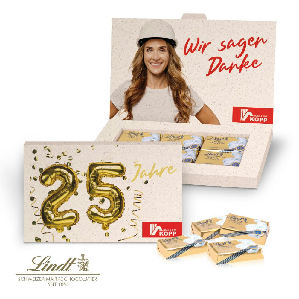 Product image PRÄSENTBOX „BUSINESS” MIT LINDT SCHOKOTÄFELCHEN Werbeartikel