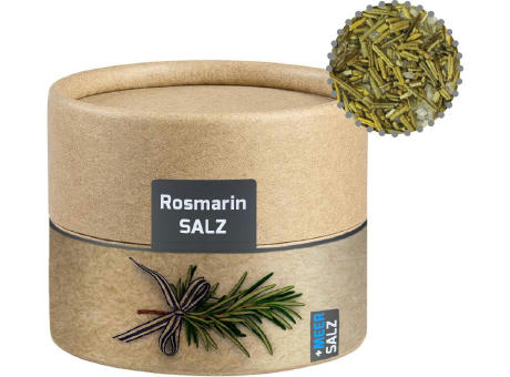 Product image Gewürzmischung Rosmarin-Salz, ca. 52g, Kraftpapierdose Mini Werbeartikel