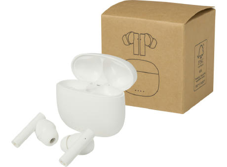 Alterf True Wireless Bluetooth® Headset aus recyceltem Kunststoff mit Silikon-Ohrstöpseln Werbeartikel