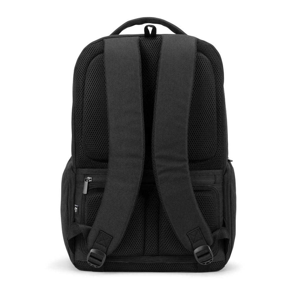 COPENHAGEN. Wasserabweisender Rucksack aus recyceltem Twill mit zwei großen Fronttaschen, 17'3 Zoll Werbeartikel