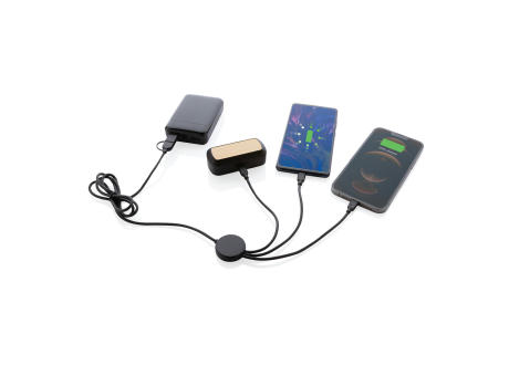 6-in-1 Kabel aus RCS recyceltem TPE und recyceltem Plastik Werbeartikel