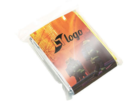 Rettungsdecke 2 Seiten (Polyethylen (PET) / Aluminium) Werbeartikel