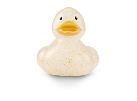 Werbeente Giselle Goldglitzer, ca. 8 cm Werbeartikel