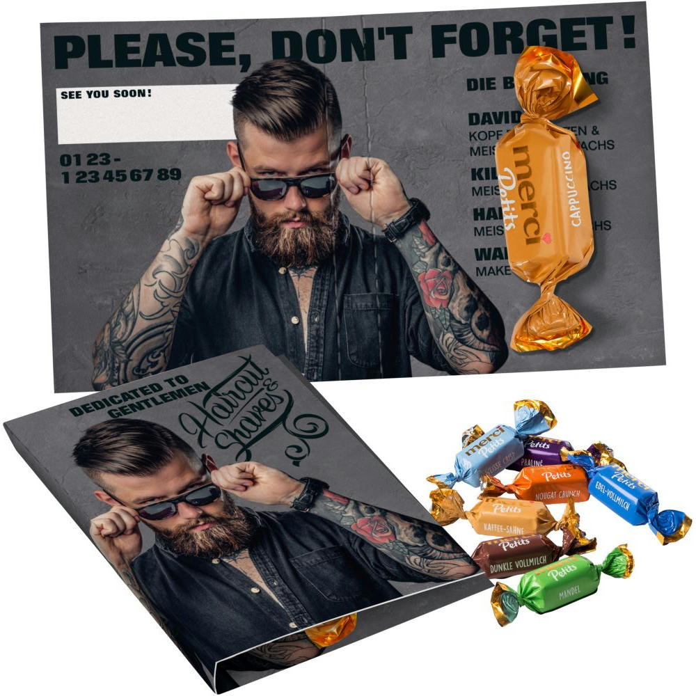 Product image Süßes Briefchen mit merci Petits Werbeartikel