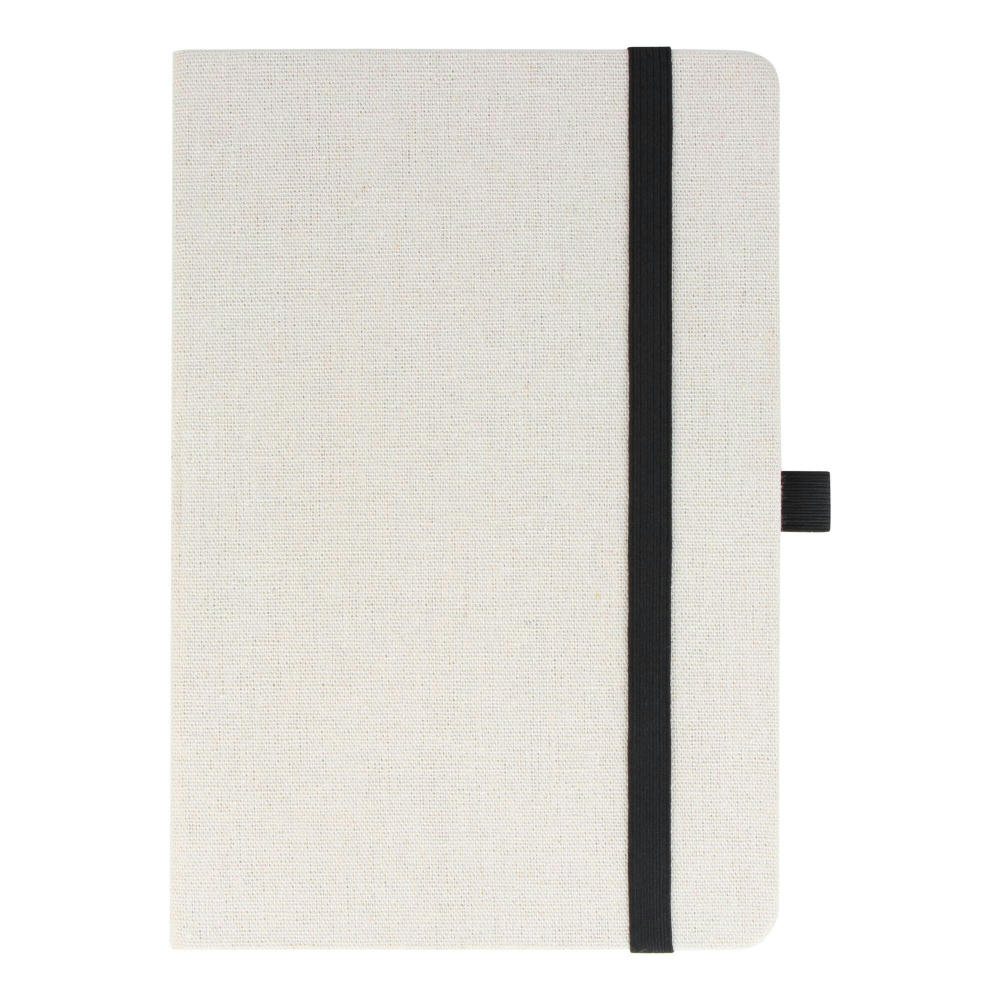 Notizbuch aus recycelter Baumwolle &amp; R-PET A5 Werbeartikel