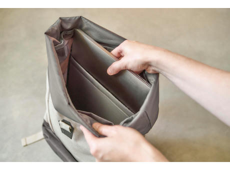 rPET (600D) Rolltop-Rucksack Marlene Werbeartikel