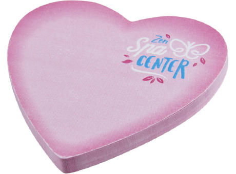 Product image Sticky-Mate®herzförmige recycelte Haftnotizen Werbeartikel