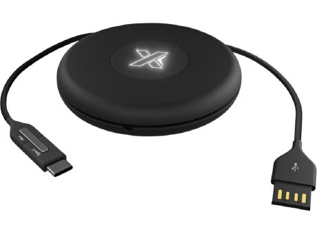 Product image SCX.design C18 3-in-1 Travel Ladekabel mit Leuchtlogo Werbeartikel