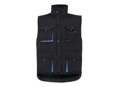 VL NERGAL. Steppweste, zweifarbig, mit mehreren Taschen (120g/m²), aus Polyester (100%) Werbeartikel