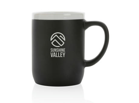 Keramiktasse mit weißem Rand, 300ml bedrucken