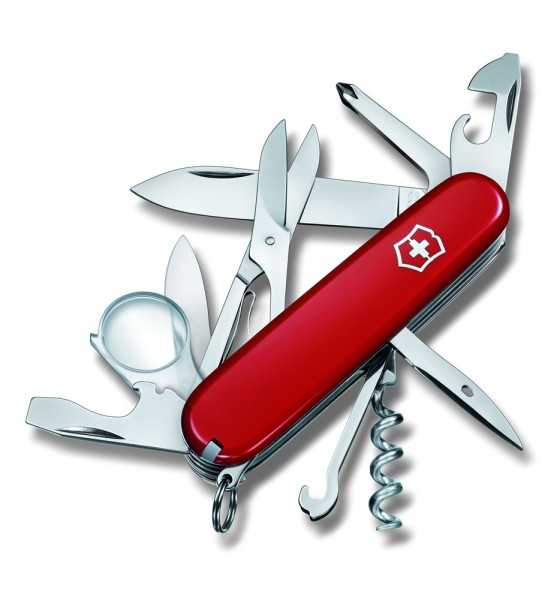 Werbeartikel Victorinox EXPLORER, Schweizer Taschenmesser, 91 mm, Farbe: Rot