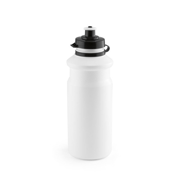 Sportflasche bedrucken |  GOBERT. PEBD-Trinkflasche 680 ml | Farbe: weiß-schwarz