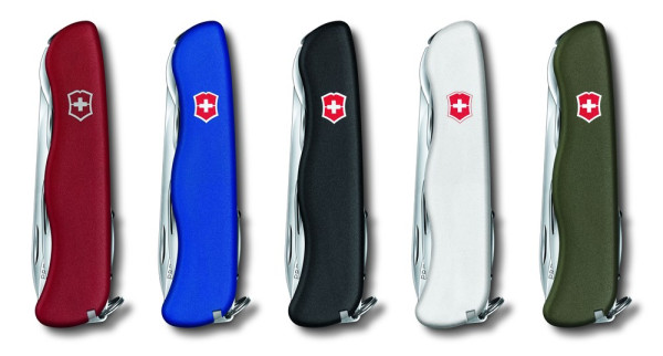  Werbeartikel Victorinox Equestrian | Schweizer Taschenmesser, 111 mm | Farben: Rot, Blau, Schwarz, Weiß, Dunkelgrün