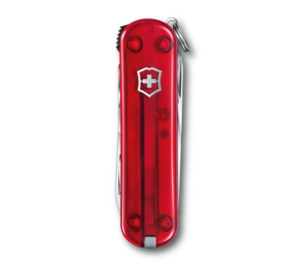 Werbeartikel Victorinox NailClip 580 in rot-transparent 