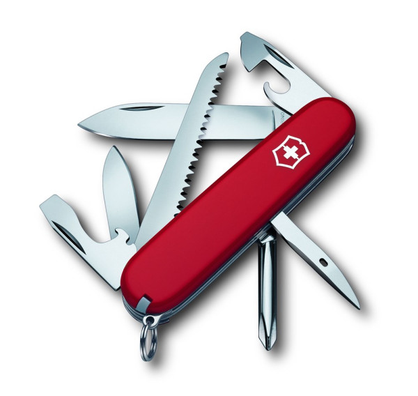 Werbeartikel Victorinox Hiker | Schweizer Taschenmesser, 91 mm | Farbe: Rot | geöffnet 