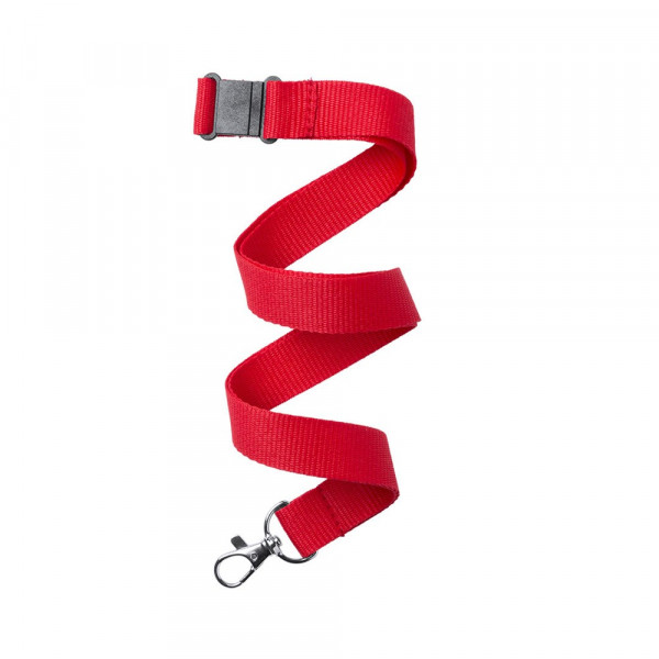 Schlüsselband bedrucken | Schlüsselband Kappin aus robustem Polyester | Farbe: Rot