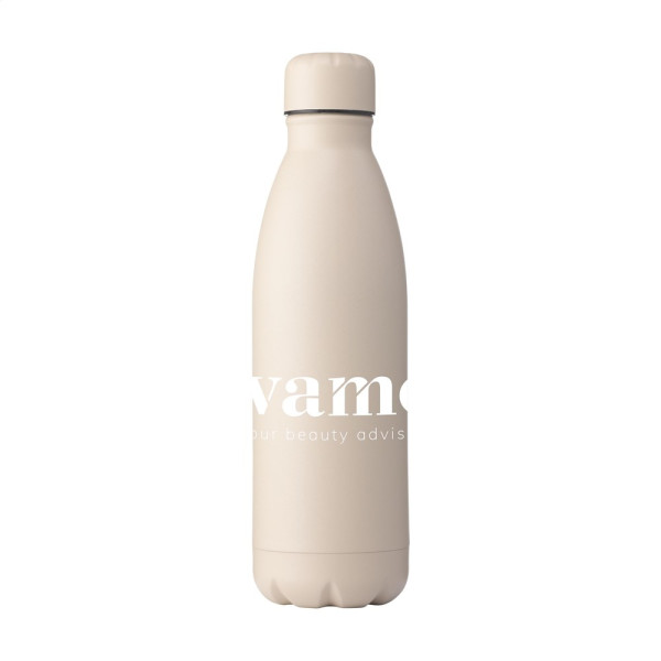 Trinkflasche bedrucken: Topflask Premium RCS Recycled Steel Trinkflasche 500 ml, Farbe: Beige 