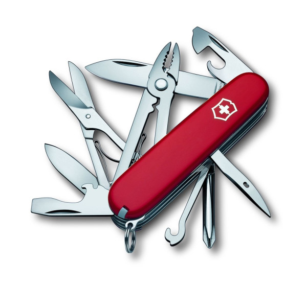 Werbeartikel Victorinox DELUXE TINKER | Schweizer Taschenmesser, 91 mm | Farbe: Rot | geöffnet