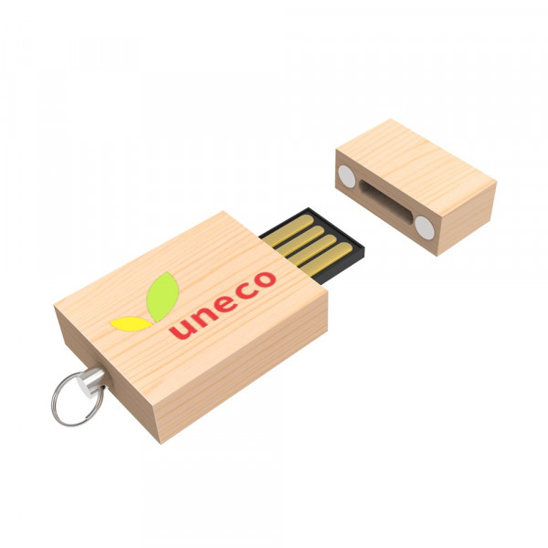 Holz USB Stick mit Gravur ⇒ USB Eco Wood mit Logo gravieren