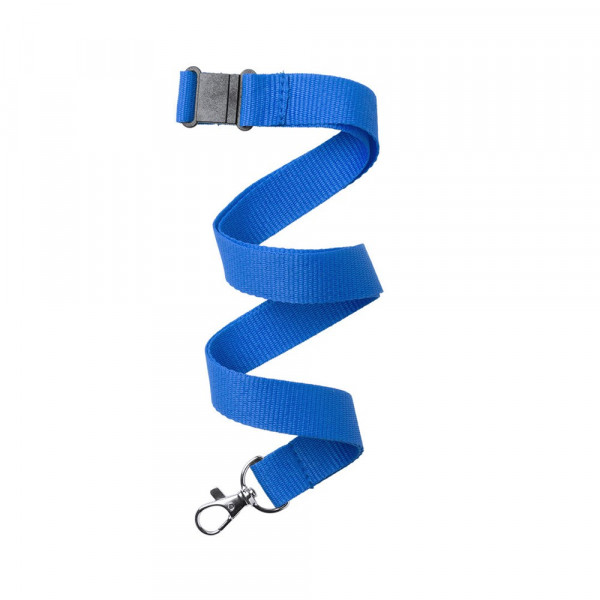 Schlüsselband bedrucken | Schlüsselband Kappin aus robustem Polyester | Farbe: Blau