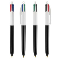 4 Colours ballpen LP black_UP&RI white