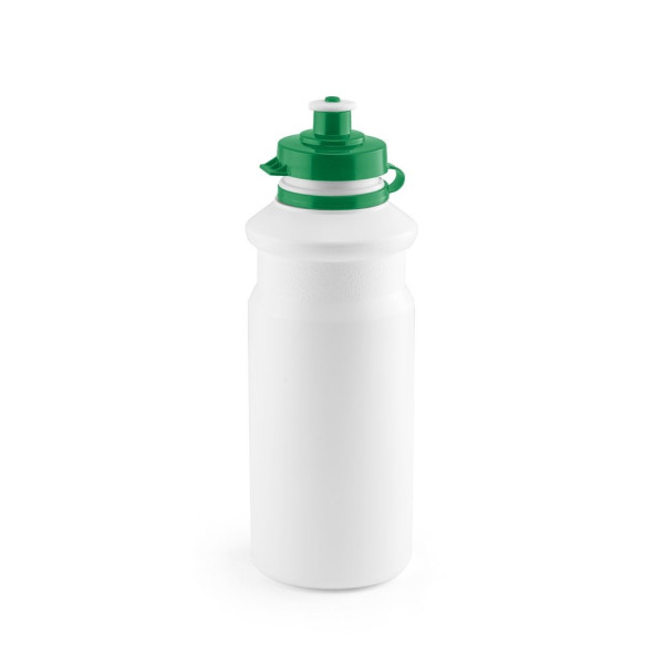 Sportflasche bedrucken |  GOBERT. PEBD-Trinkflasche 680 ml | Farbe: weiß-grün