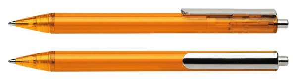     Schneider Kugelschreiber mit Logo | Schneider Evo | Farbe: Orange-transparent