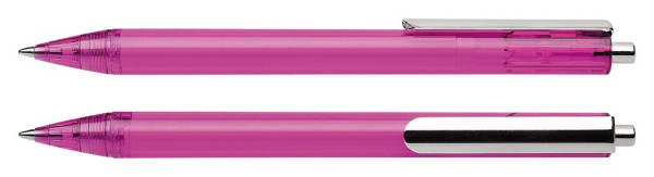    Schneider Kugelschreiber mit Logo | Schneider Evo | Farbe: Pink-transparent